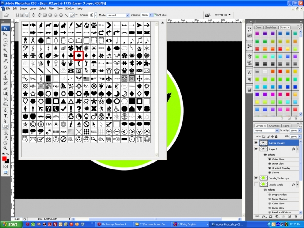 Creation of leaf icon: Step 3